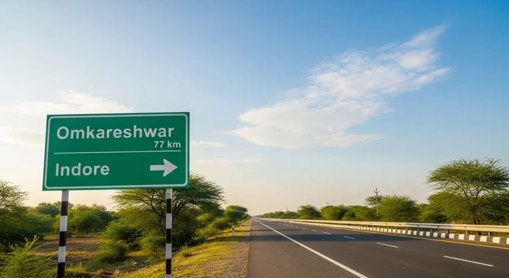 indore to omkareshwar distance