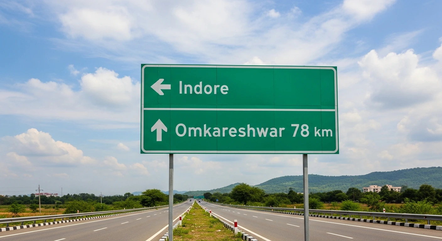 indore to omkareshwar distance