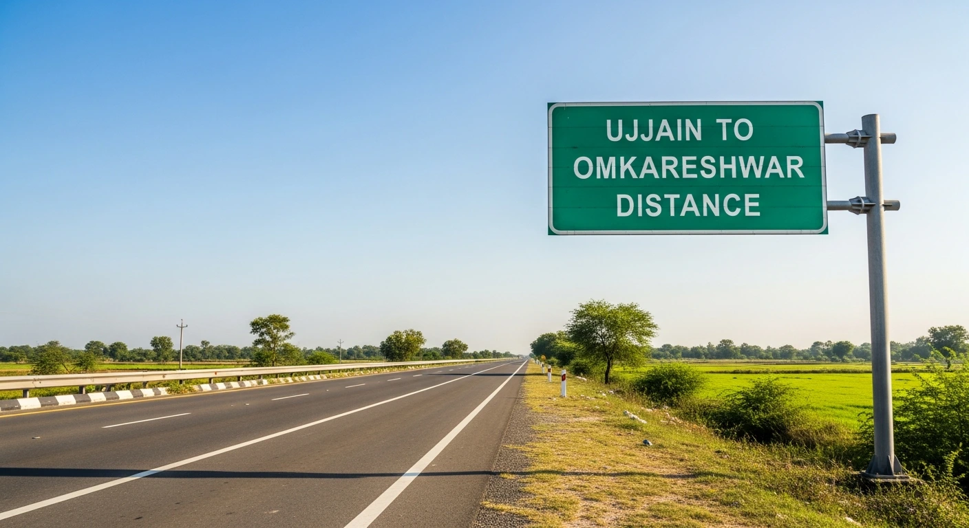 ujjain to omkareshwar distance